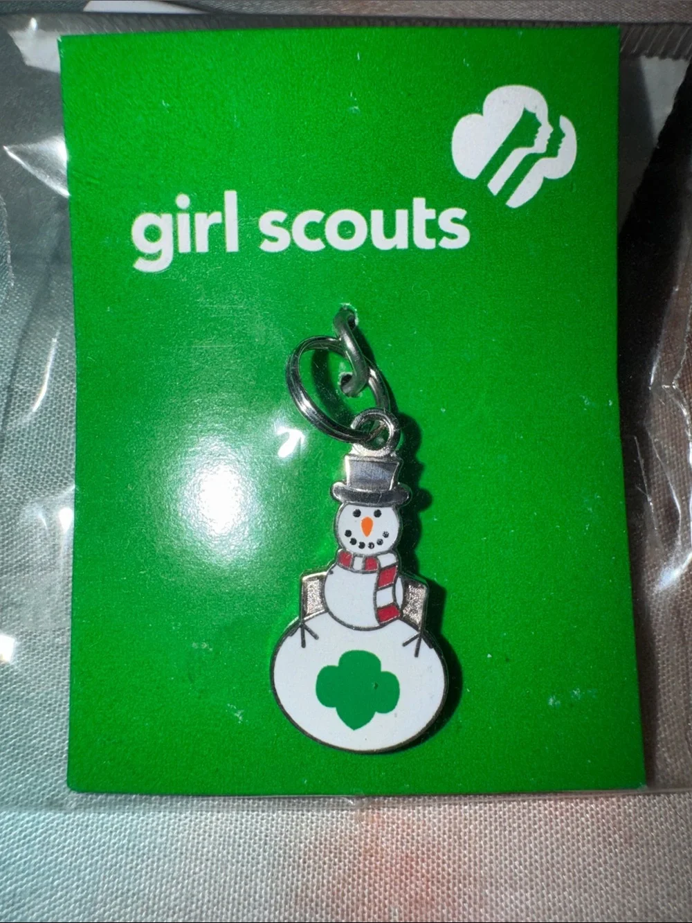 Charm It Bracelet Girl Scouts Charms 100 Years Selling Cookies Snowman Key Ring